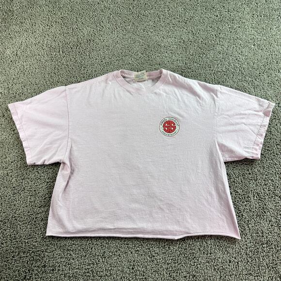 Simply Southern Shirt Womens L Pink Cropped Sweet Tea & Chicken Nuggets - Picture 8 of 12